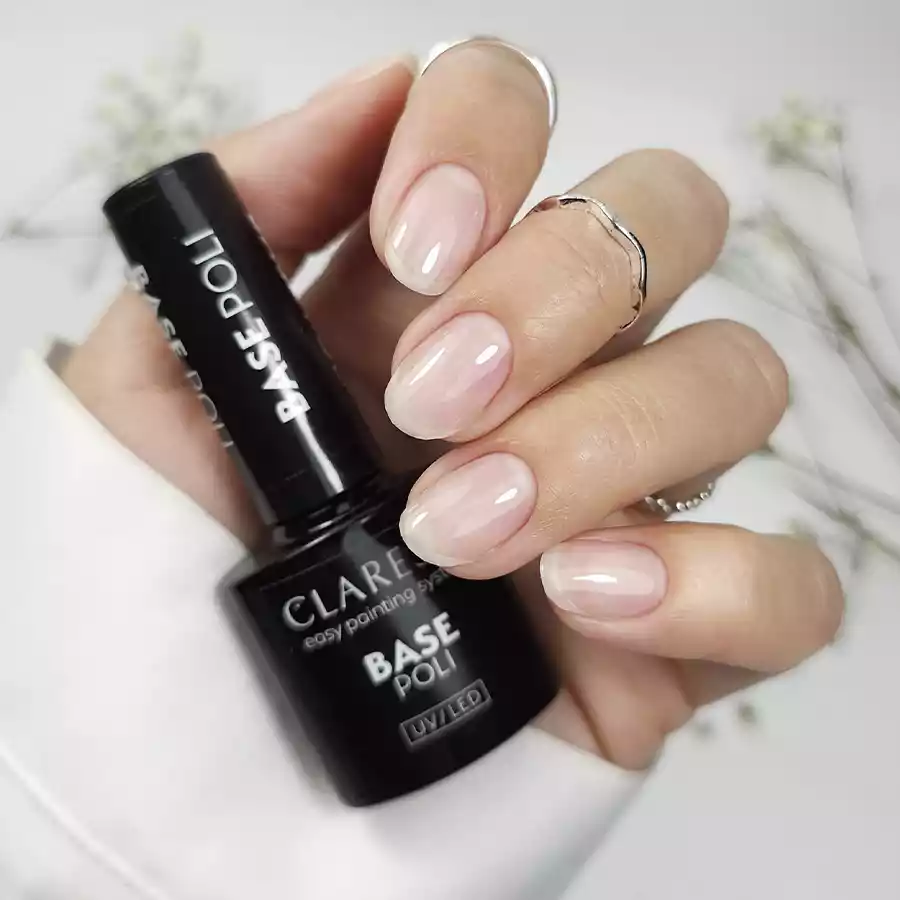 imagen base semipermanente con acrilico claresa manicura