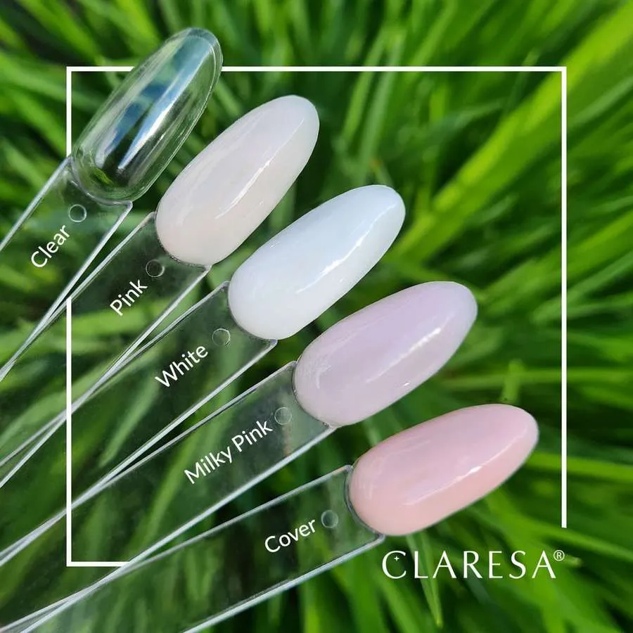 foto claresa manicura cover milky pink white pink clear