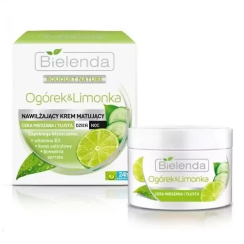 imagen crema matificante pepino y lima bielenda bouquet nature