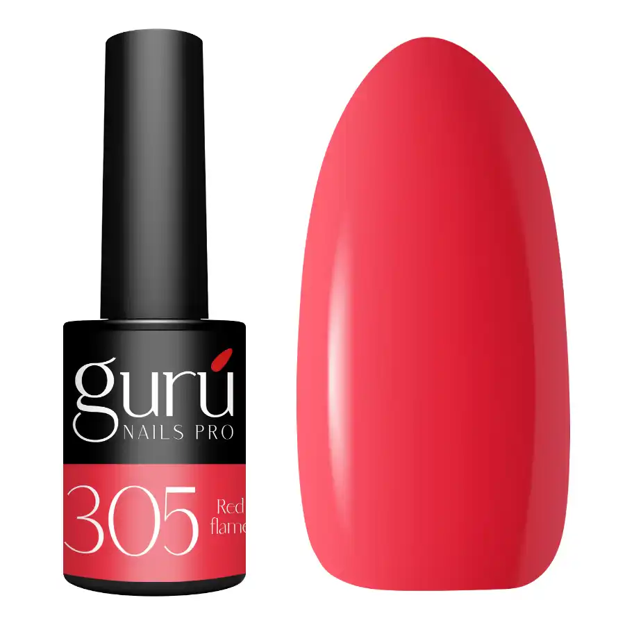 imagen esmalte semipermanente 305 red flame guru tip