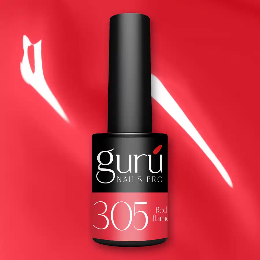 imagen esmalte semipermanente 305 red flame guru