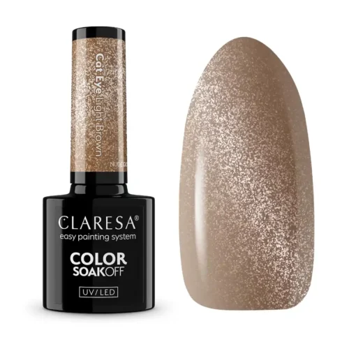 imagen esmalte semipermanente cat eye marron claresa