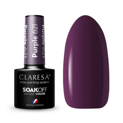 foto foto esmalte semipermanente morado claresa 621