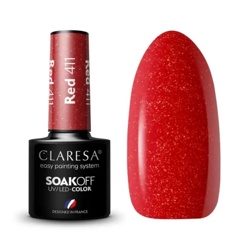 foto foto esmalte semipermanente rojo claresa 411
