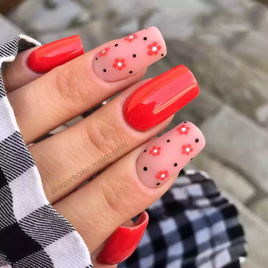 imagen guru manicura semipermanente 305 red flame flores