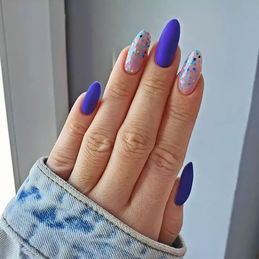 imagen guru manicura semipermanente 665 navy blue glitter