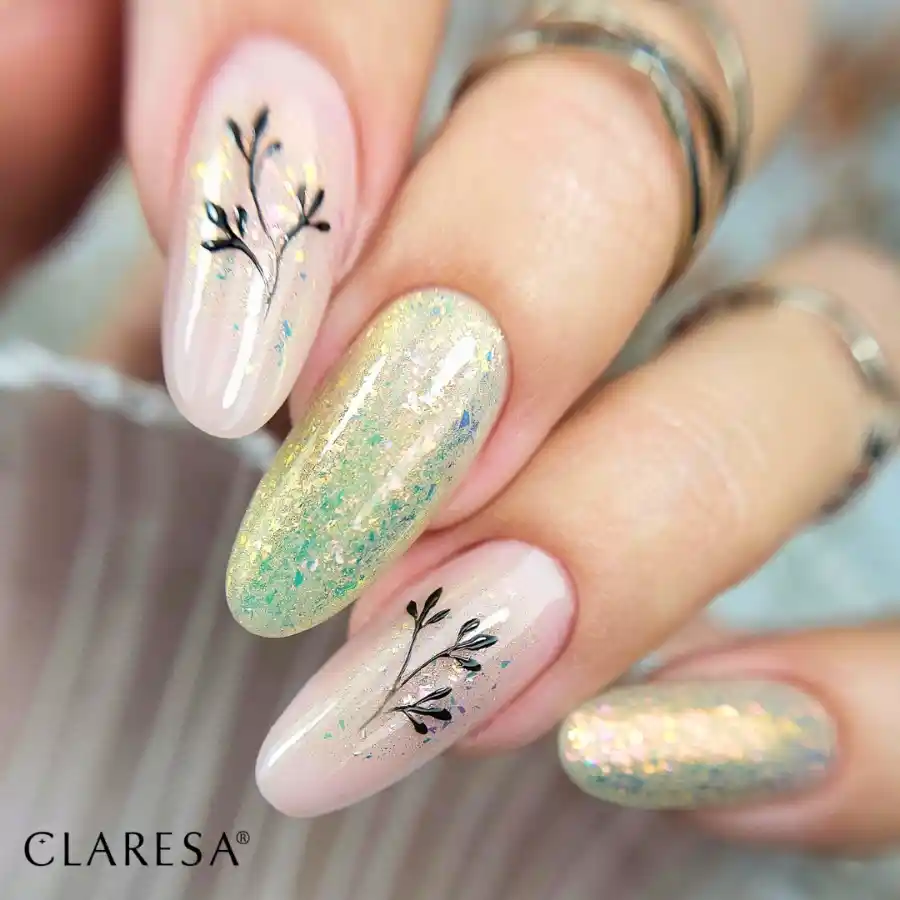 imagen manicura esmalte semipermanente unicorn glow claresa 02 diseño