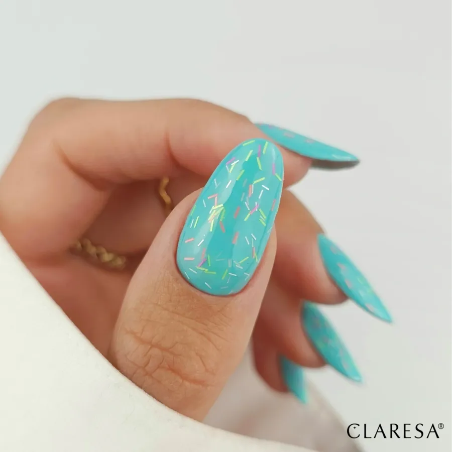 imagen manicura top coat semipermanente sweet crush no wipe claresa turquesa