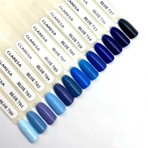foto muestrario de color azules claresa