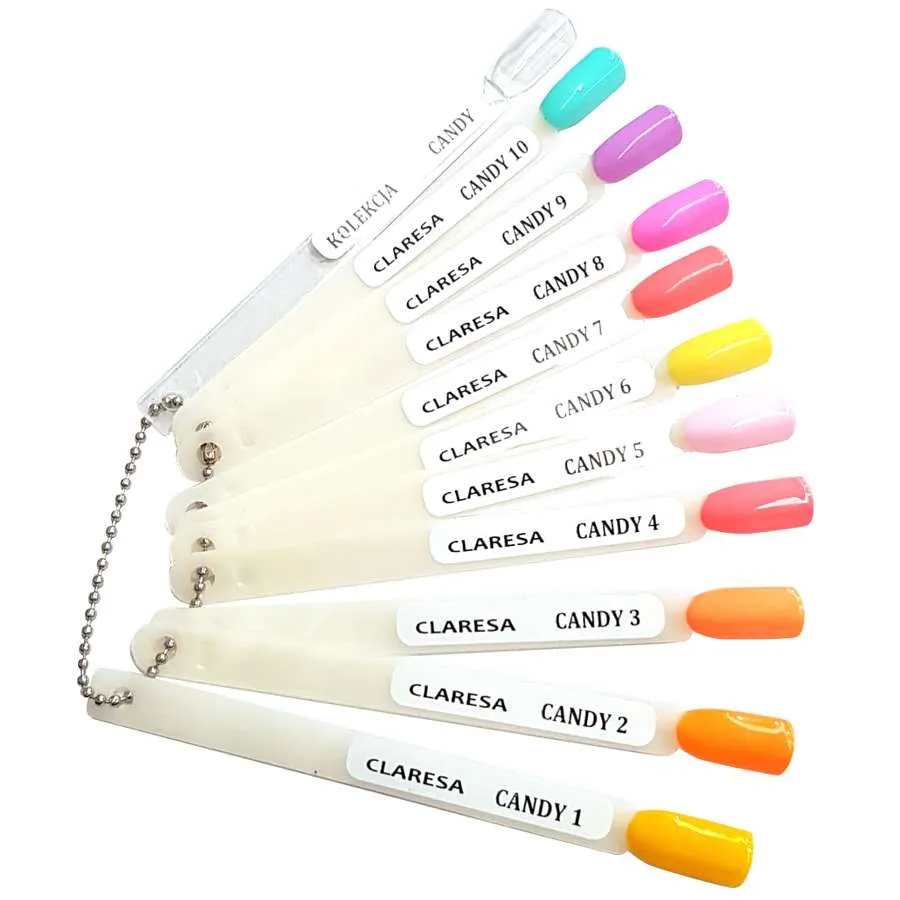 foto muestrario de color candy claresa