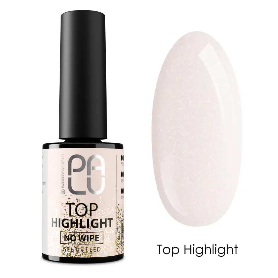 imagen top coat semipermanente highlight no wipe palu